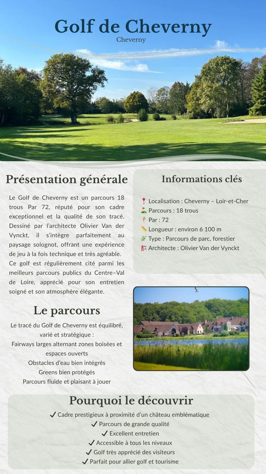 Les Meilleurs Golfs du Centre-Val de Loire – Guide Ebook