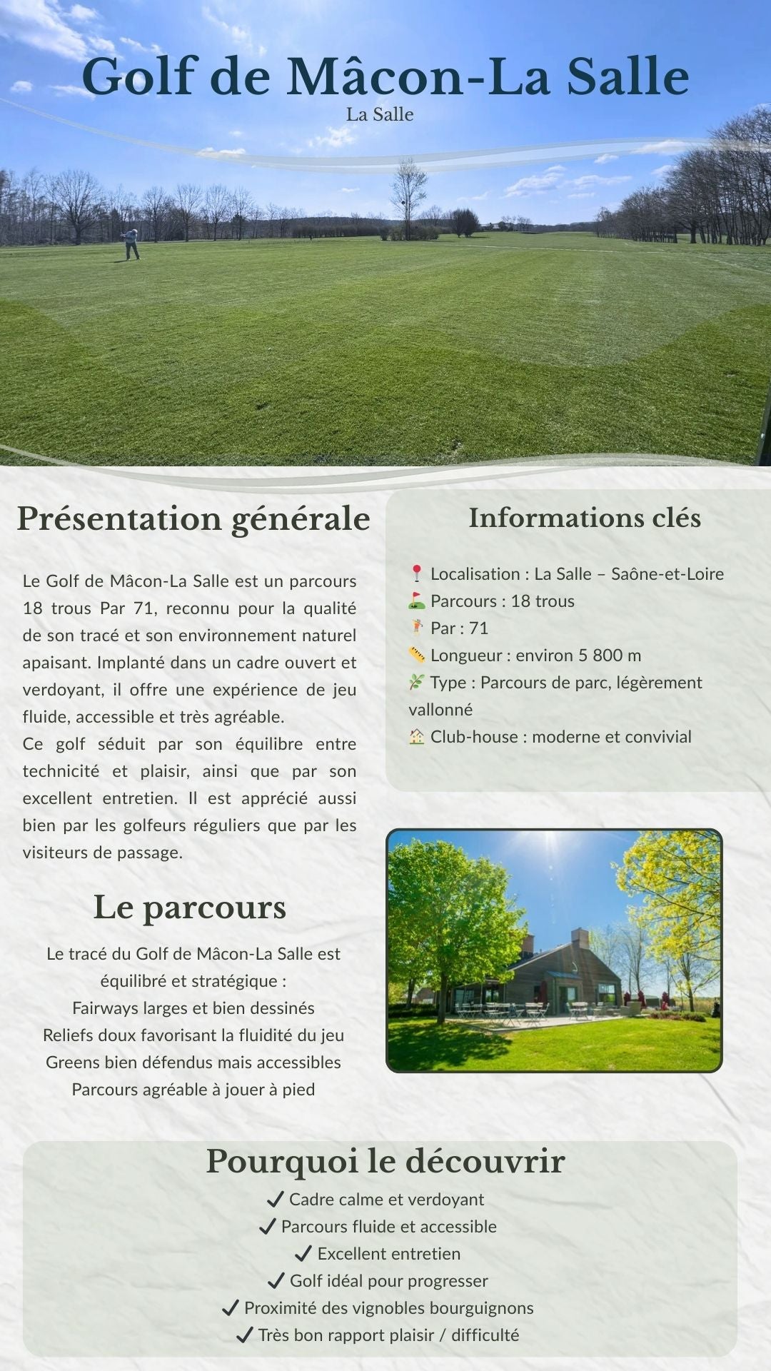 Les Meilleurs Golfs de Bourgogne – Guide Ebook