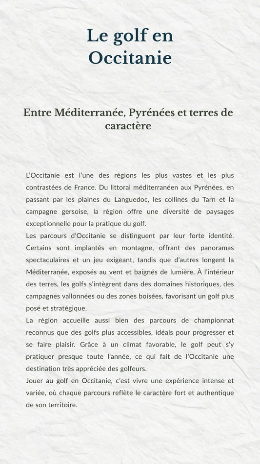Les Meilleurs Golfs d’Occitanie – Guide Ebook