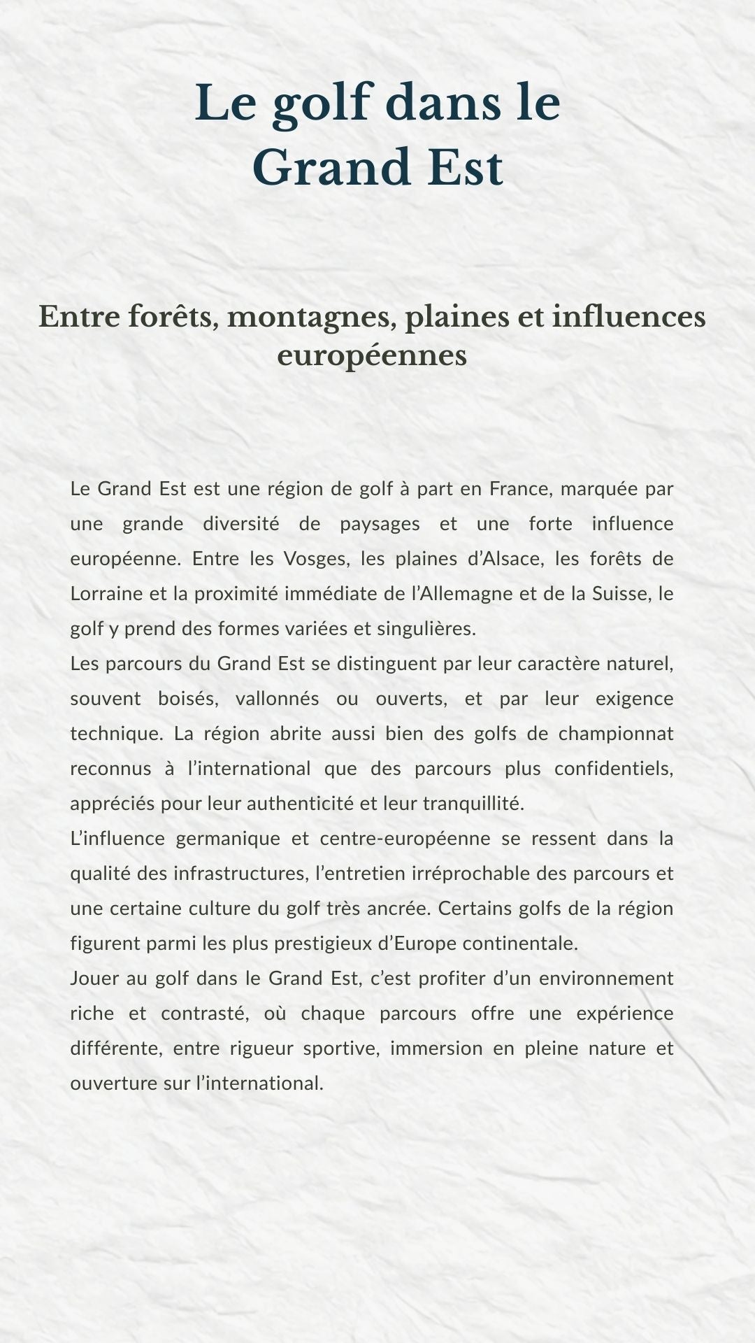 Les Meilleurs Golfs du Grand Est – Guide Ebook