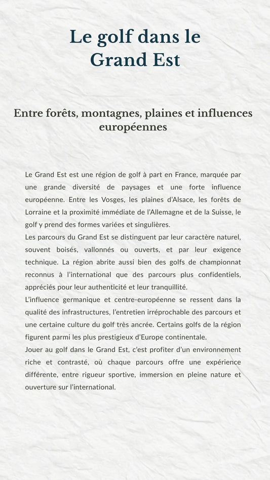 Les Meilleurs Golfs du Grand Est – Guide Ebook