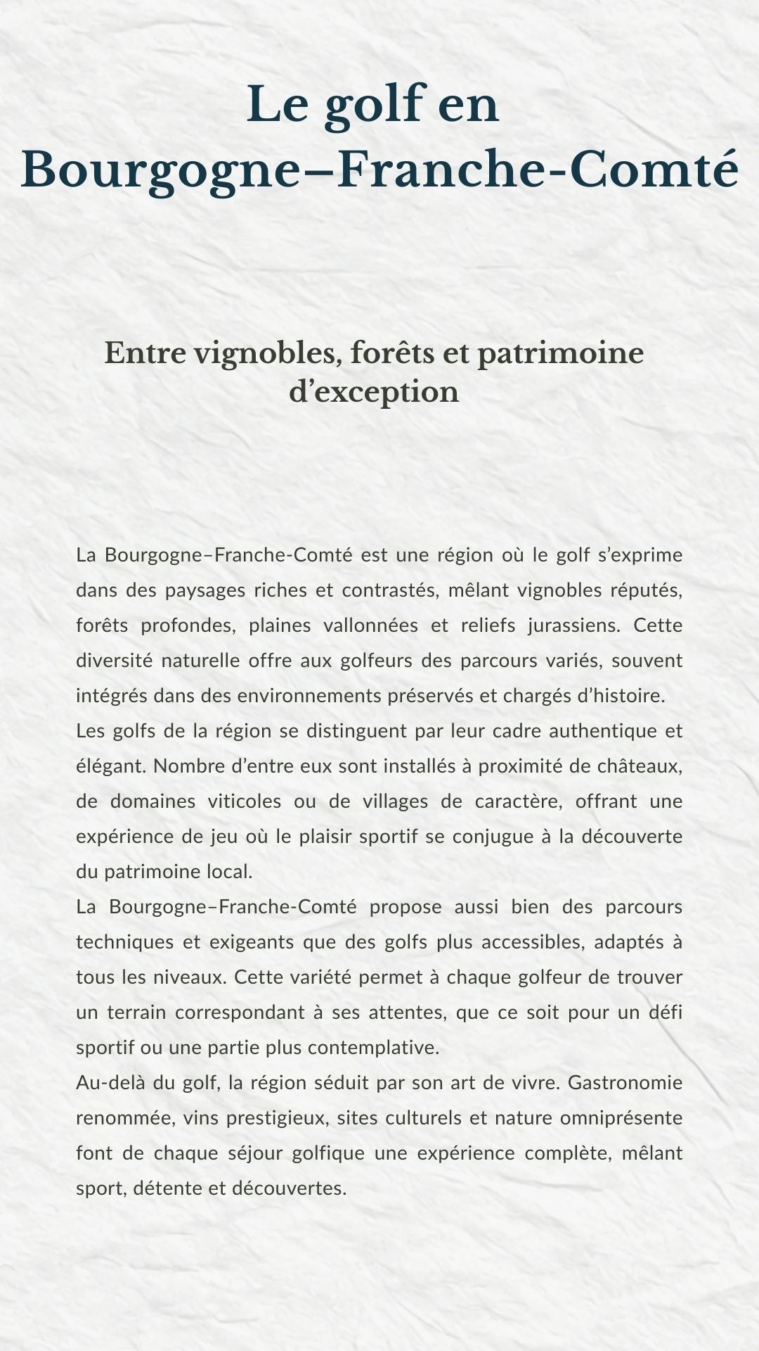 Les Meilleurs Golfs de Bourgogne – Guide Ebook