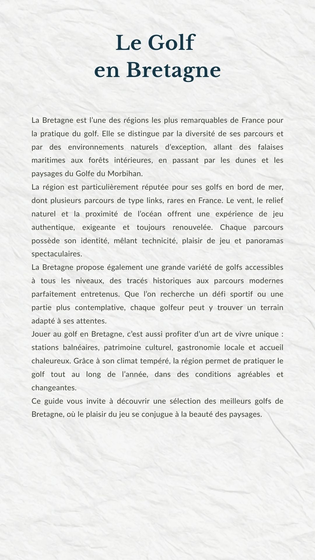 Les Meilleurs Golfs de Bretagne – Guide Ebook