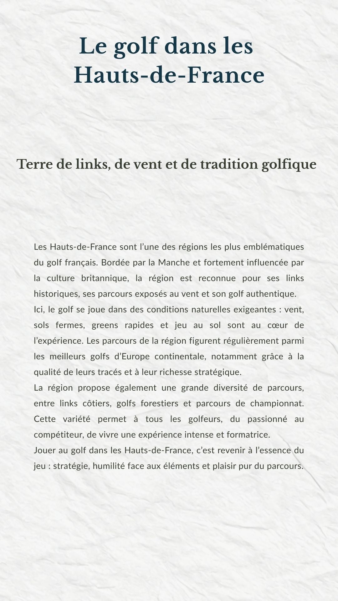 Les Meilleurs Golfs des Hauts-de-France – Guide Ebook