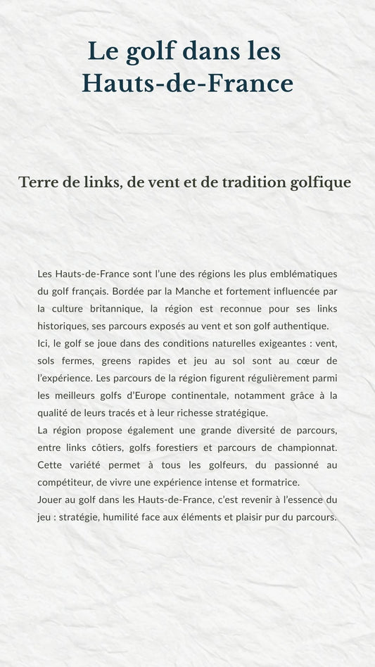 Les Meilleurs Golfs des Hauts-de-France – Guide Ebook