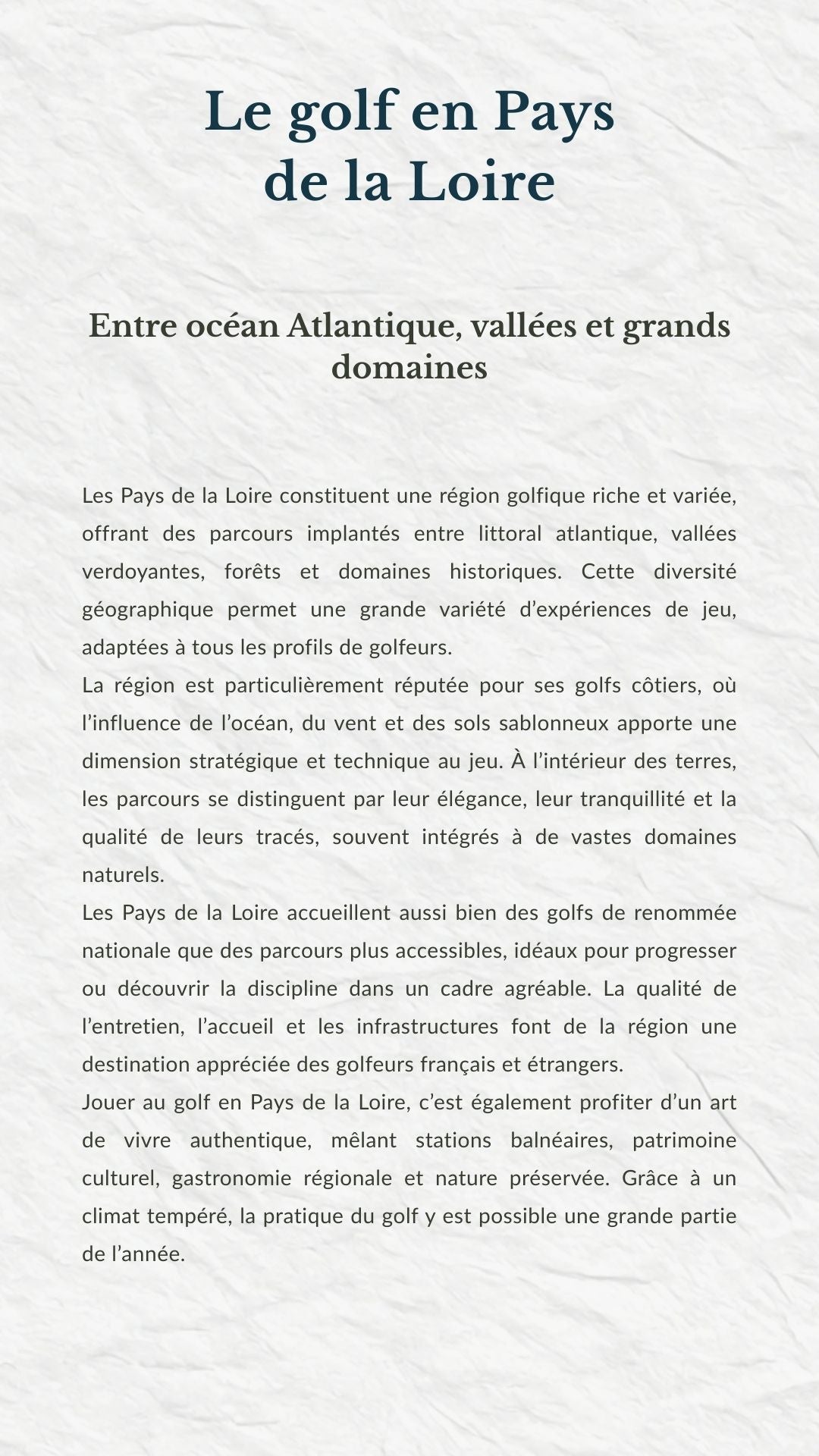 Les Meilleurs Golfs des Pays de la Loire – Guide Ebook