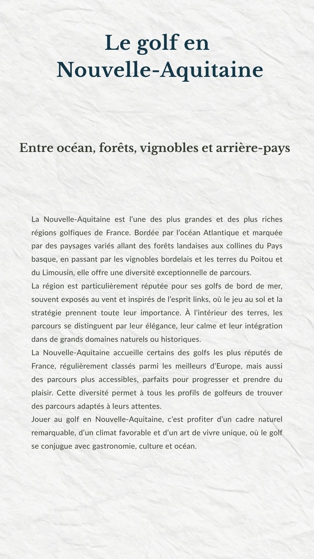 Les Meilleurs Golfs de Nouvelle-Aquitaine – Guide Ebook